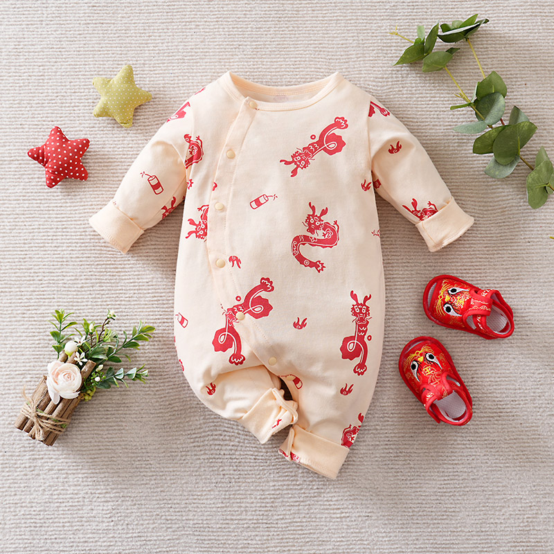 Baby Clothing Made In Usa - Jumpsuit bayi gaya Cina, dengan pakaian