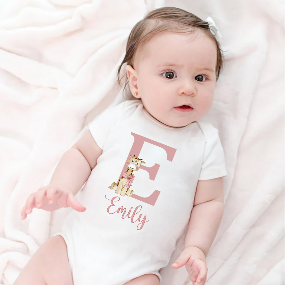 Baby Clothing Name - Personalisasi bayi Bodysuit awal dengan nama