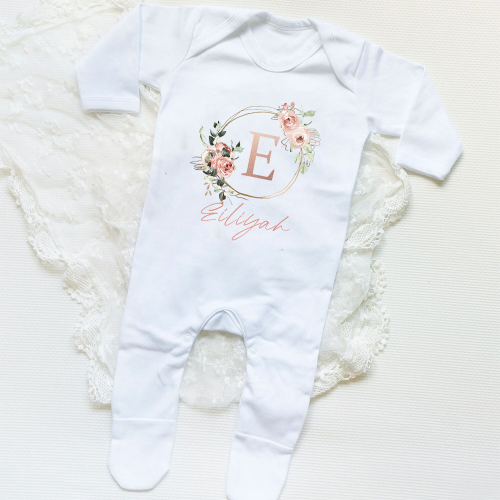 Baby Clothing Name - Baju tidur bayi perempuan dipersonalisasi Selamat