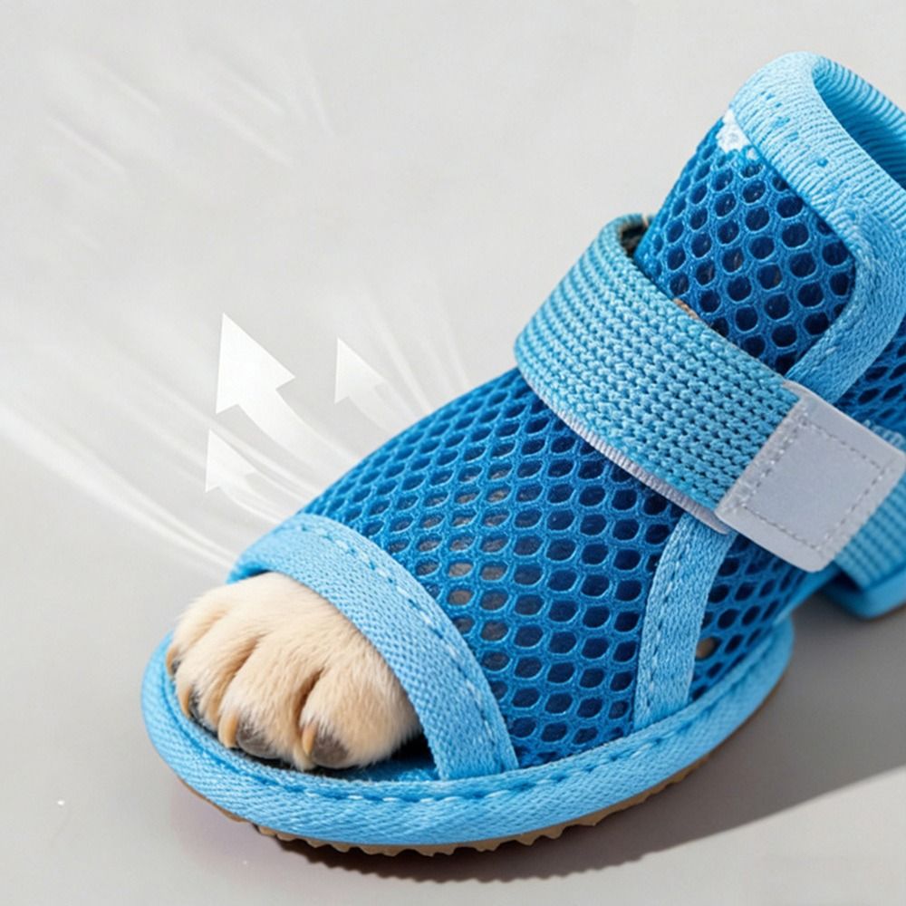 4 Buah Sepatu Anjing Jaring Po - Soft Sole Booties ulasan dan harga