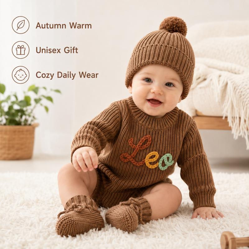 Romper Bayi Rajut Personalisas - Baby Clothing Name ulasan dan harga