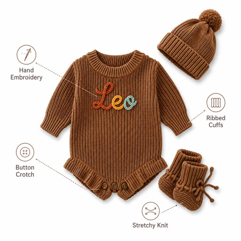 Romper Bayi Rajut Personalisas - Baby Clothing Name ulasan dan harga